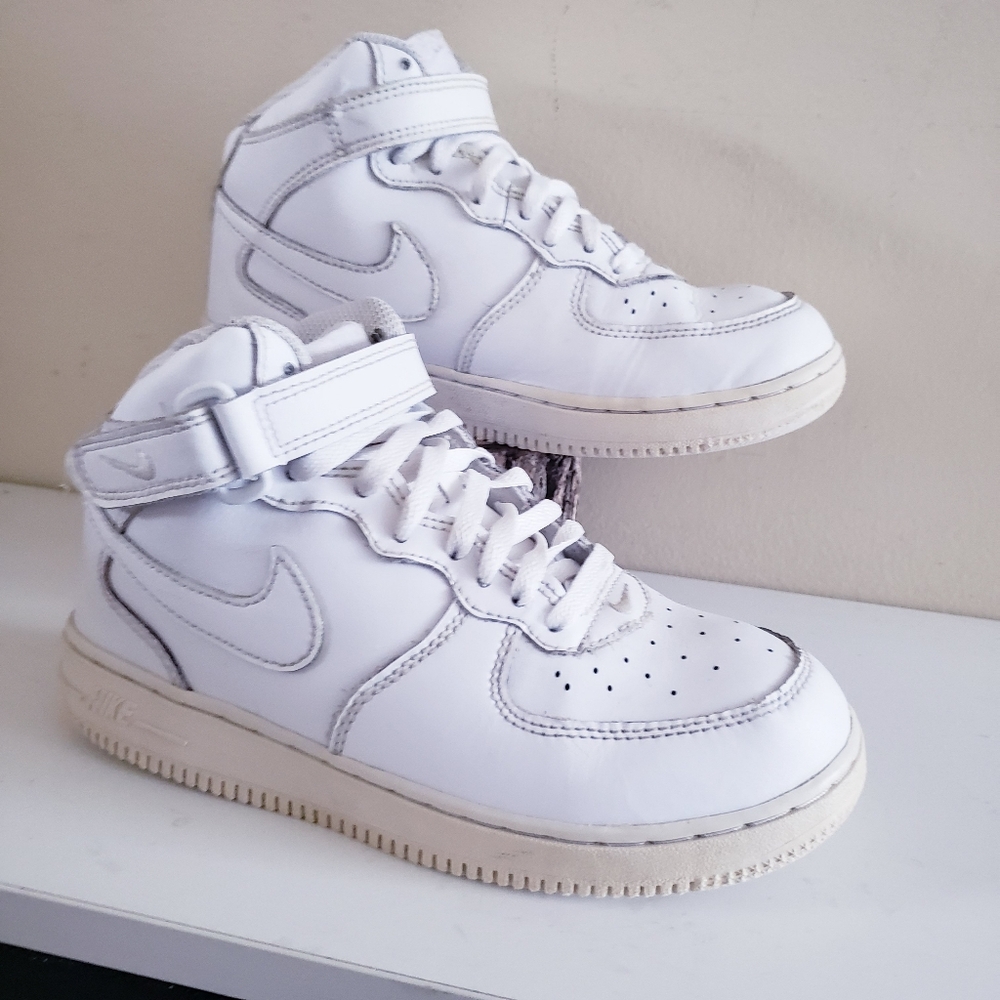 Nike Force 1 Mid LE (PS) Little Kids' Shoes White DH2934-111 - 3Y 🚫FINAL